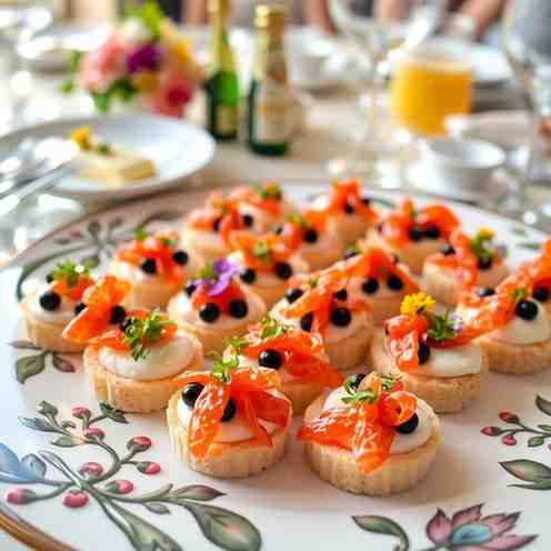 Easy Party Canapés with Capelin Roe